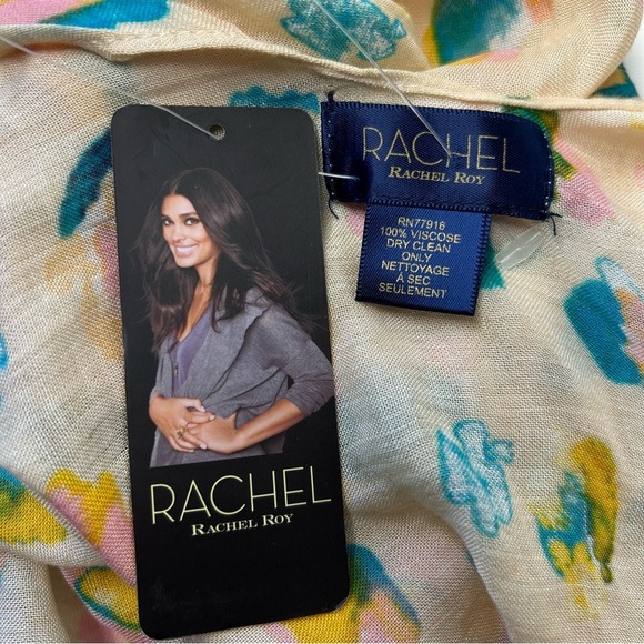 RACHEL ROY Womens Multicolor Pastel Open Front Cover Up Kimono Boho Lightweight. - Picture 5 of 9